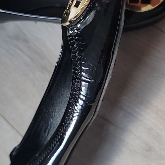 Tory Burch black patent ballet flats sz 8 - Picture 4 of 4